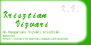 krisztian vizvari business card